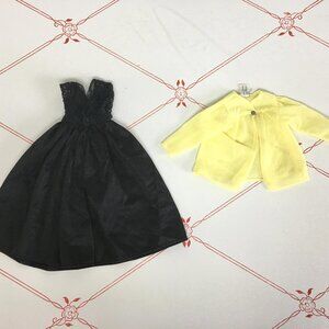 Vintage Mary Hoyer Doll Black Gown & Yellow Robe